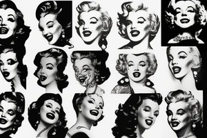 marylin monroe face tattoo idea