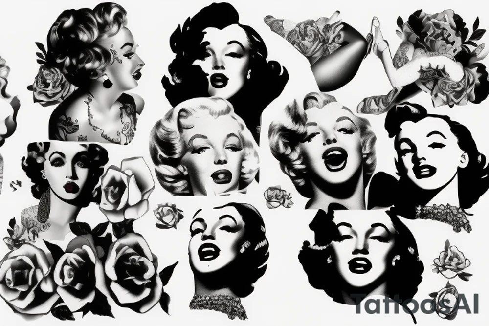 marylin monroe pretty tattoo idea