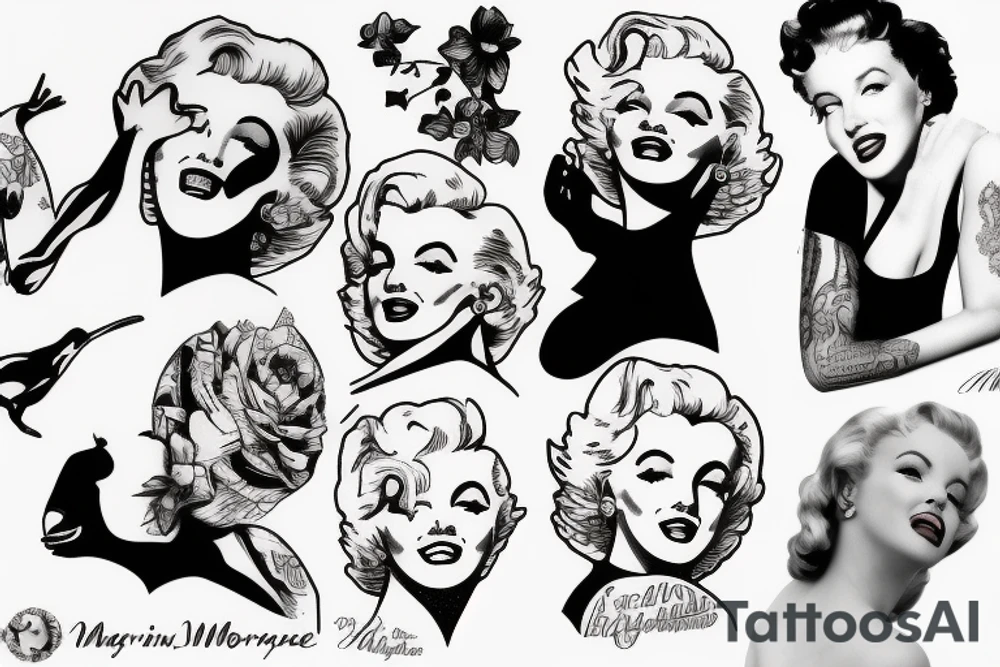 marylin monroe pretty tattoo idea