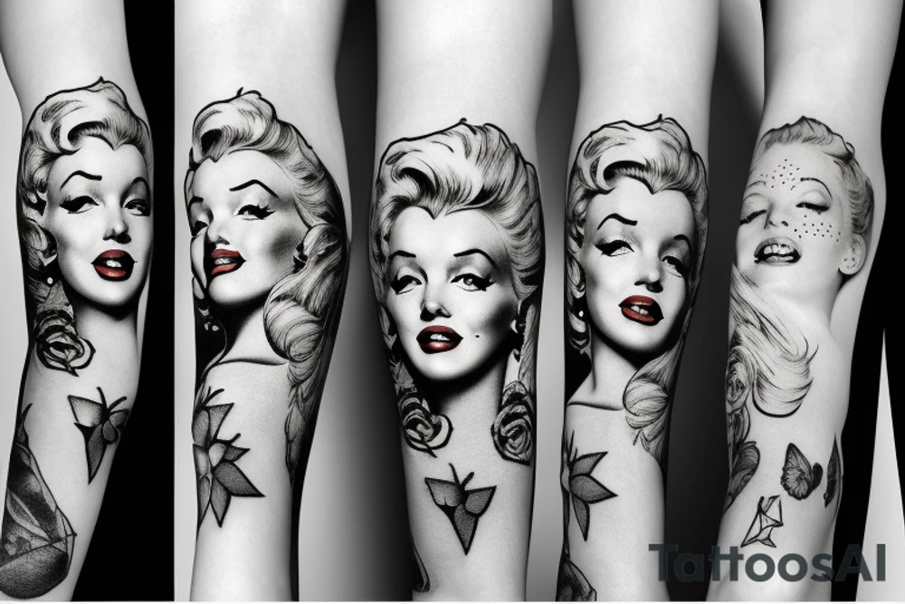 marylin monroe pretty tattoo idea