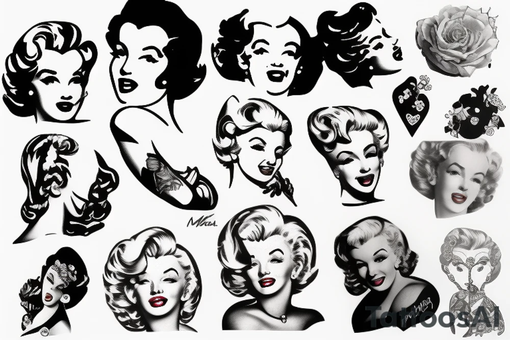 marylin monroe pretty tattoo idea