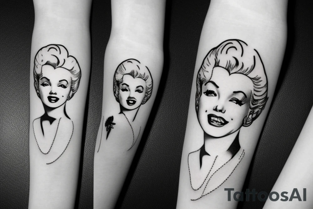 marylin monroe pretty tattoo idea
