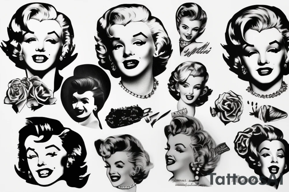 marylin monroe pretty tattoo idea