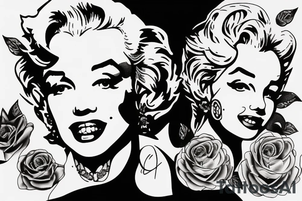 marylin monroe pretty tattoo idea