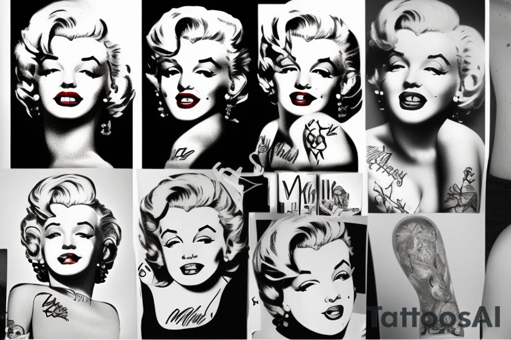 marylin monroe pretty tattoo idea