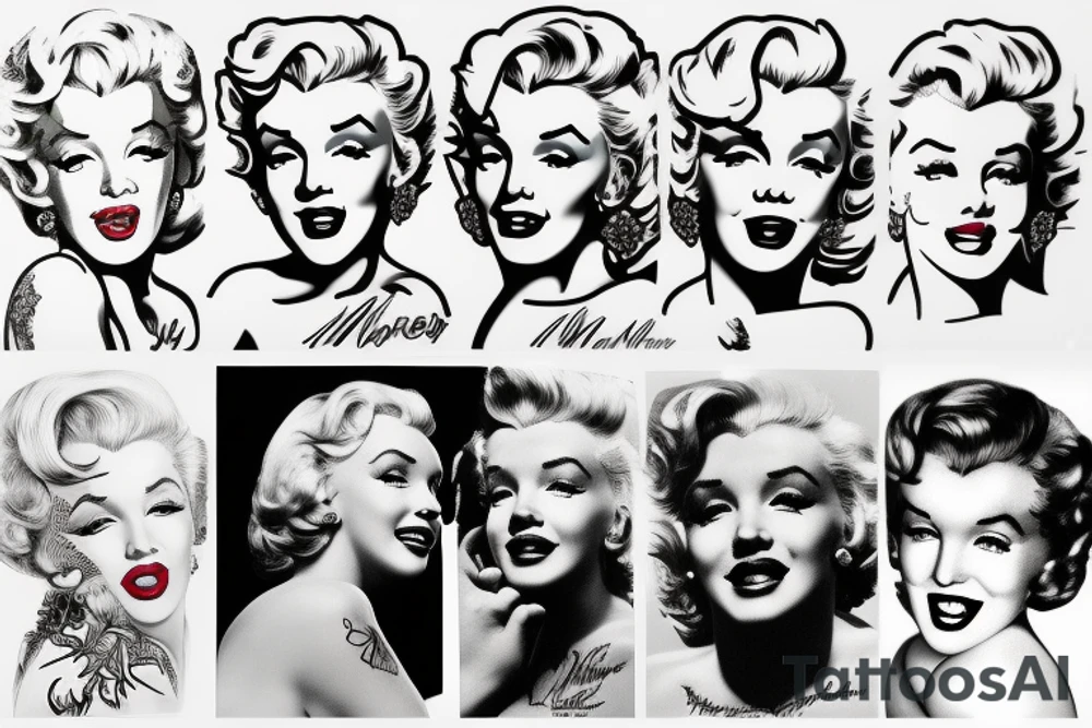 marylin monroe pretty tattoo idea