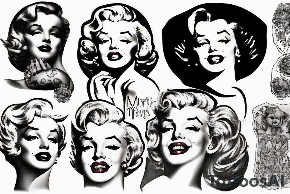 marylin monroe pretty tattoo idea