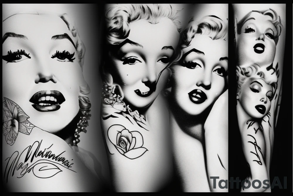 marylin monroe pretty tattoo idea