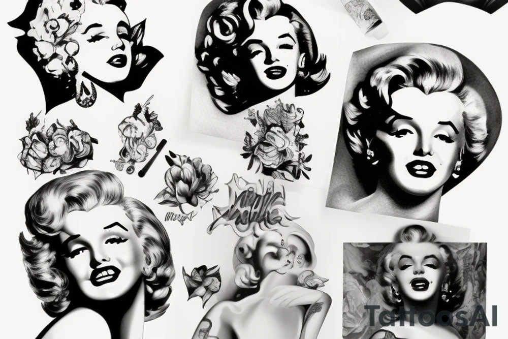 marylin monroe pretty tattoo idea