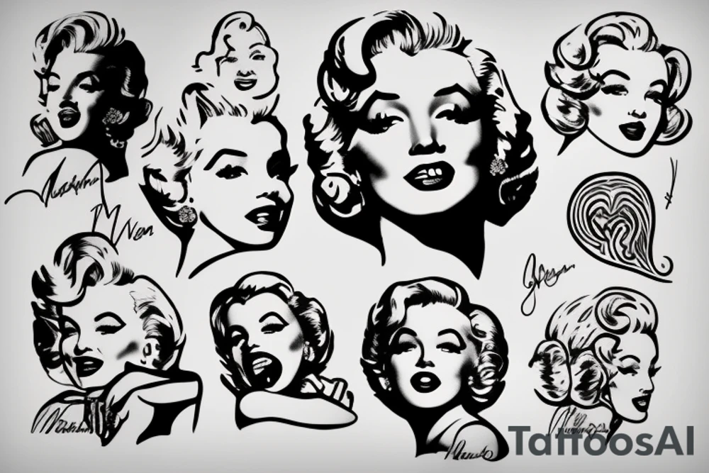 marylin monroe pretty tattoo idea