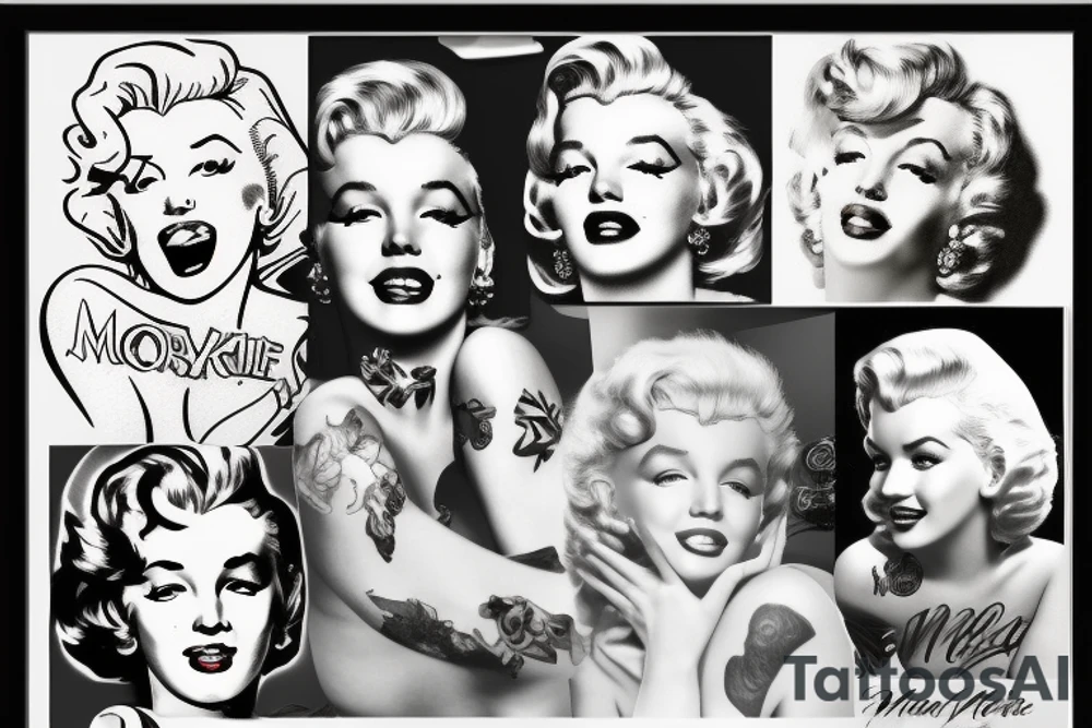 marylin monroe pretty tattoo idea