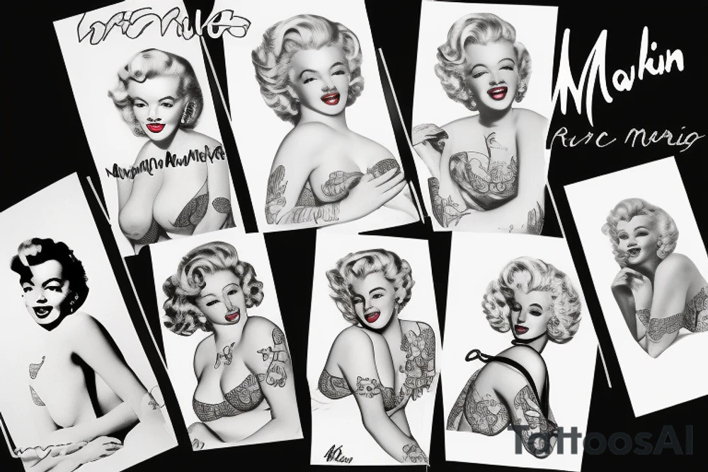 marylin monroe pretty tattoo idea