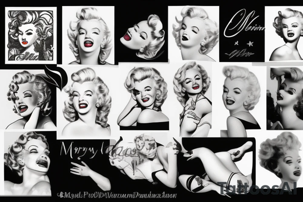 marylin monroe pretty tattoo idea
