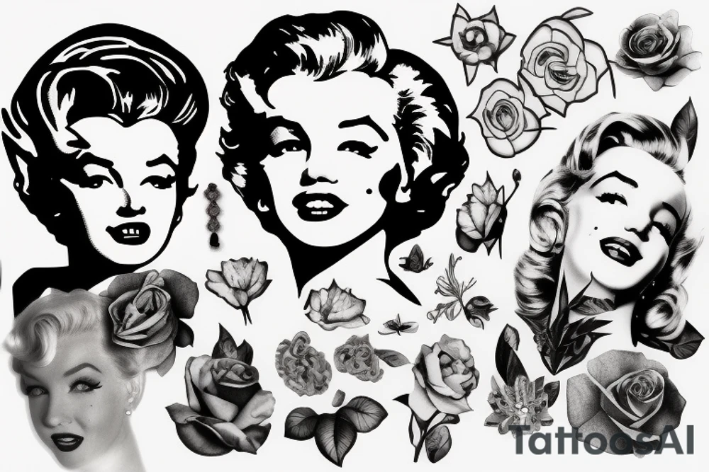 marylin monroe pretty tattoo idea