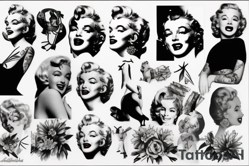 marylin monroe pretty tattoo idea