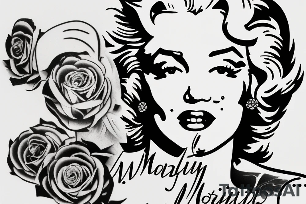 marylin monroe pretty tattoo idea
