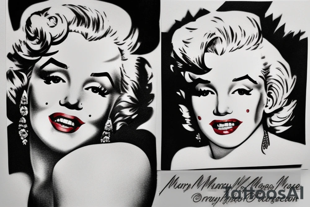 marylin monroe pretty tattoo idea