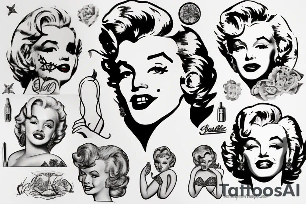 marylin monroe pretty tattoo idea