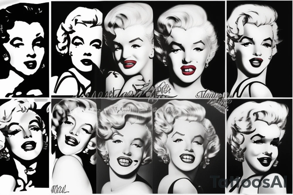 marylin monroe pretty tattoo idea