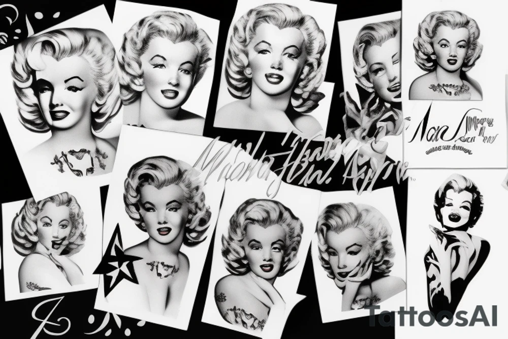 marylin monroe pretty tattoo idea