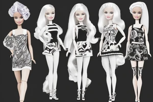barbie doll girl figure tattoo idea