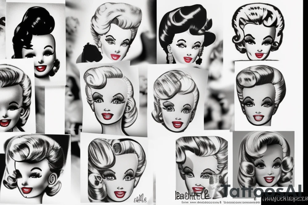 barbie marylin monroe tattoo idea