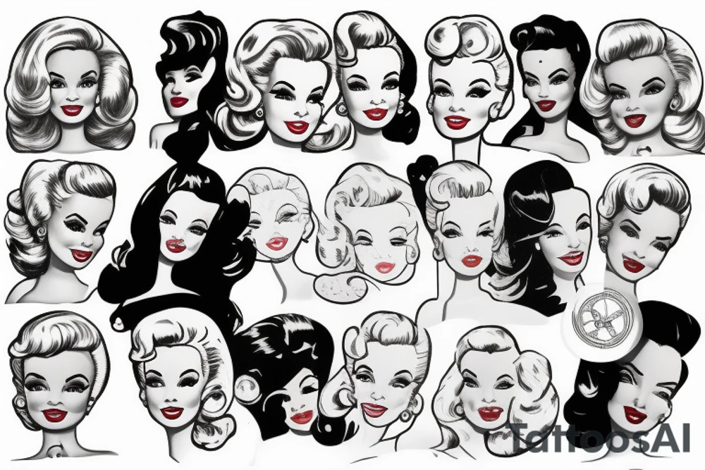 barbie marylin monroe tattoo idea