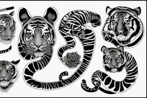 tiger katana tattoo idea