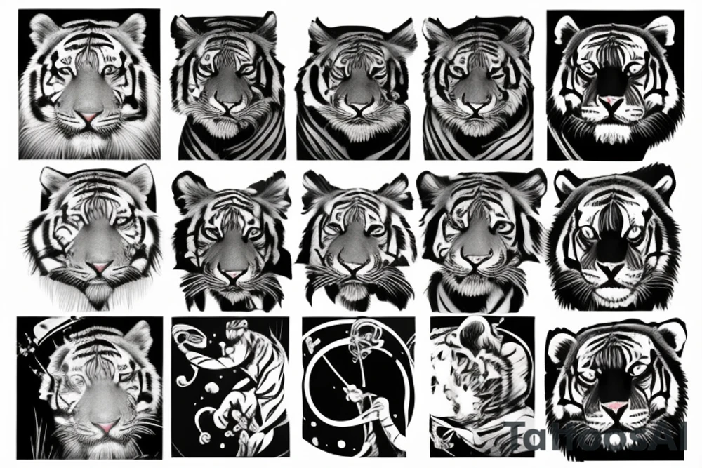 tiger girl tattoo idea