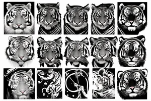 tiger girl tattoo idea