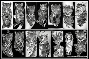 tiger girl tattoo idea