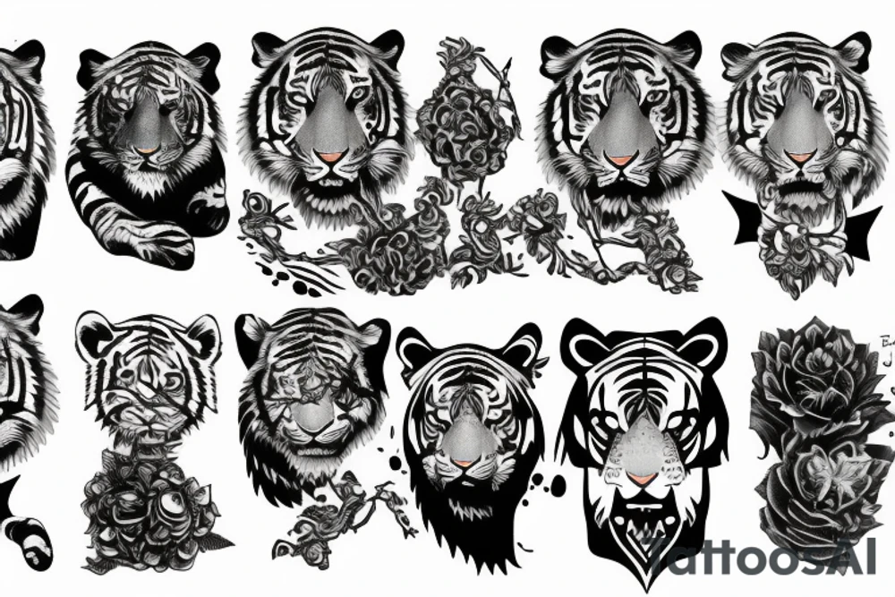 tiger girl tattoo idea