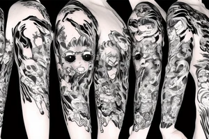 tiger anime girl tattoo idea
