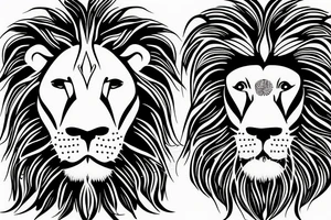 lion face tattoo idea