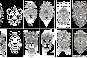 lion face tattoo idea