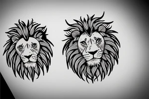 lion face tattoo idea