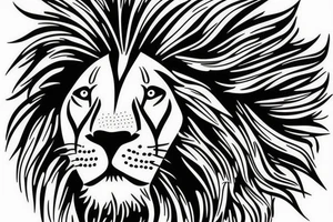 lion face tattoo idea
