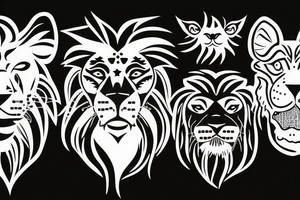 lion face tattoo idea