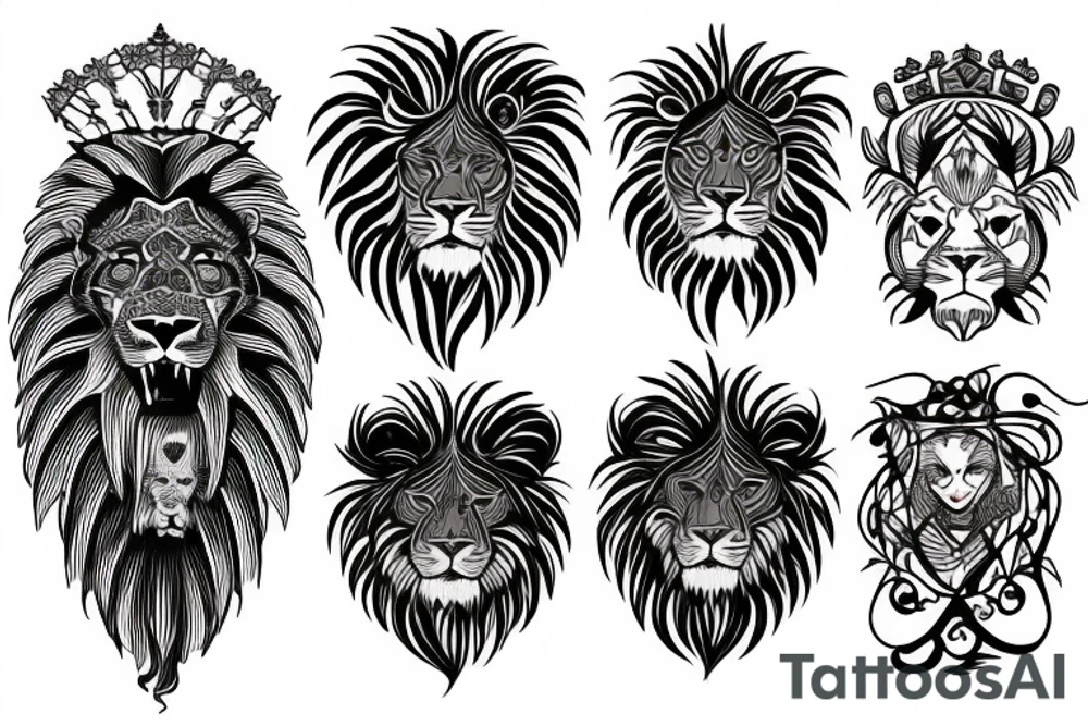 lion magic tattoo idea
