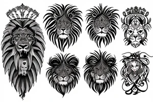 lion magic tattoo idea