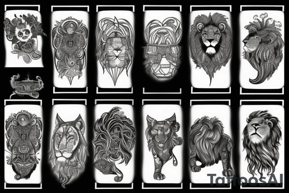 lion magic tattoo idea