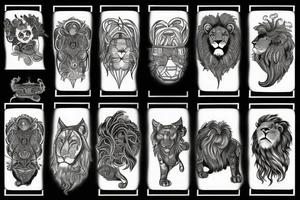 lion magic tattoo idea