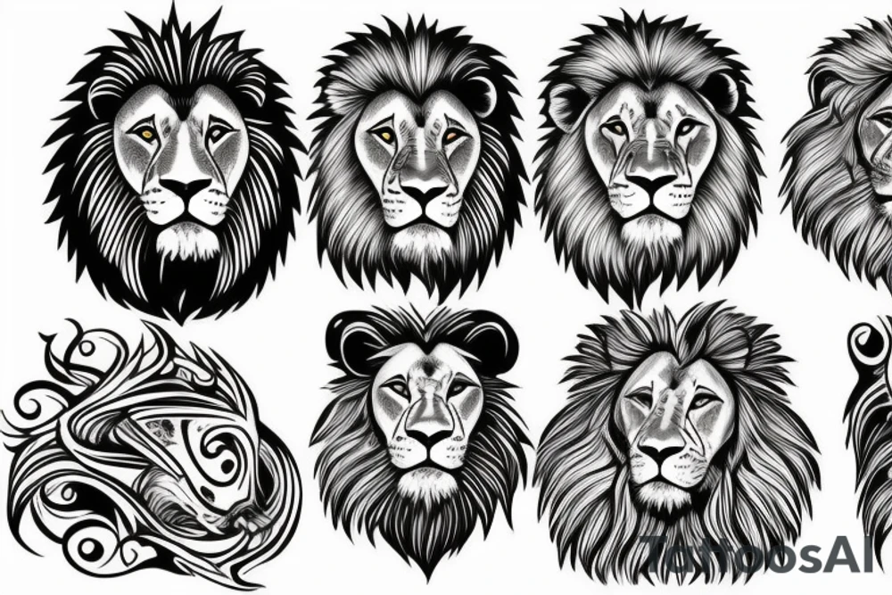 lion magic tattoo idea