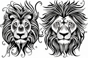 lion magic tattoo idea