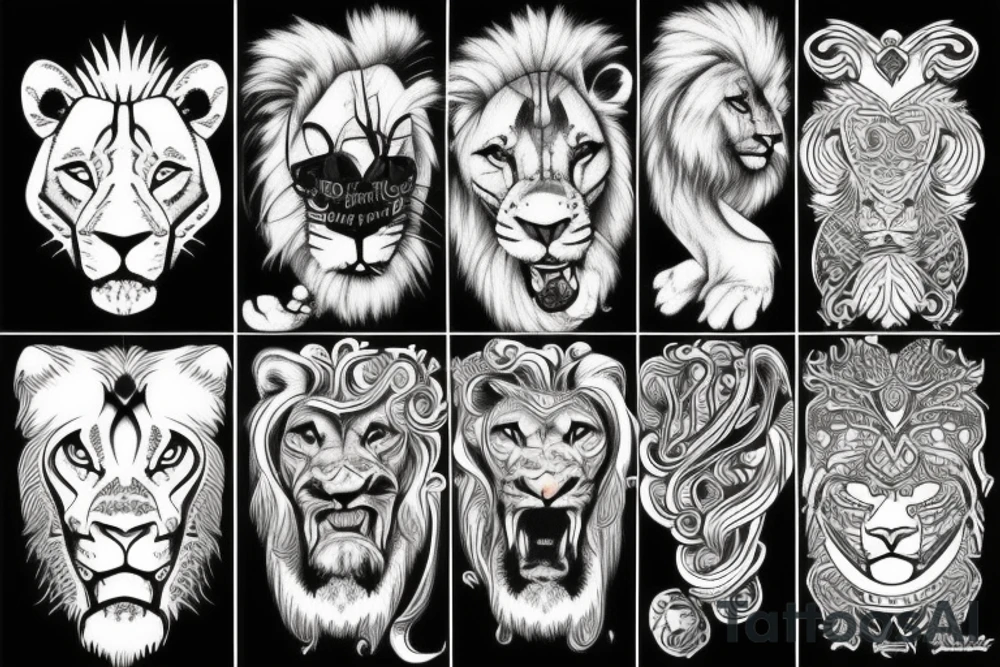 lion strenght tattoo idea