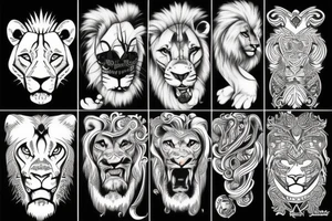 lion strenght tattoo idea