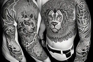 lion strenght tattoo idea
