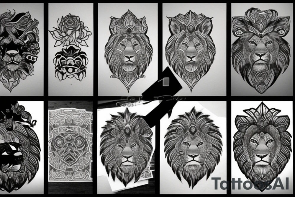 lion strenght tattoo idea