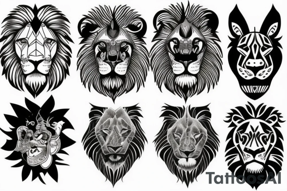 lion strenght tattoo idea