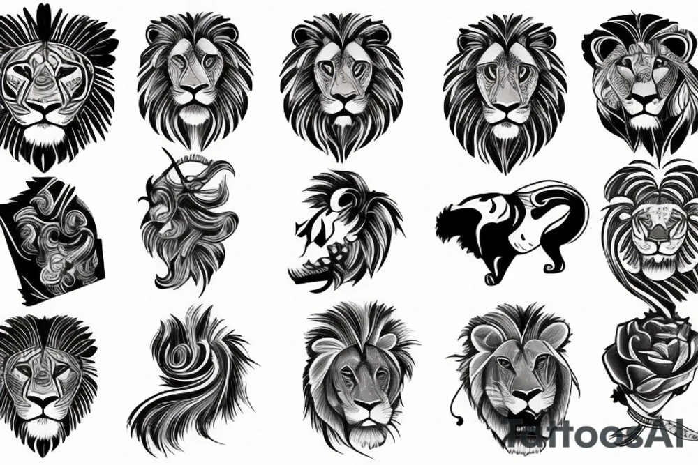 lion strenght tattoo idea